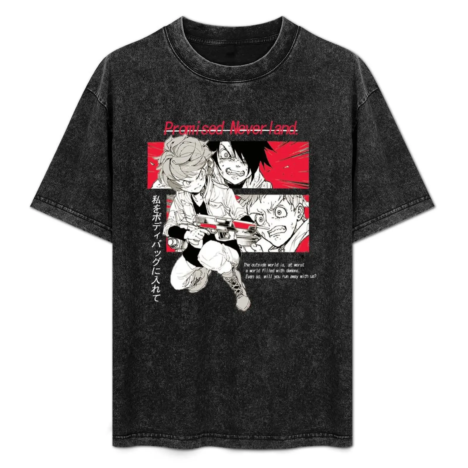 

Promised Neverland ''OUTSIDE WORLD'' V2 T-Shirt Lightweight Casual Summer T-Shirt