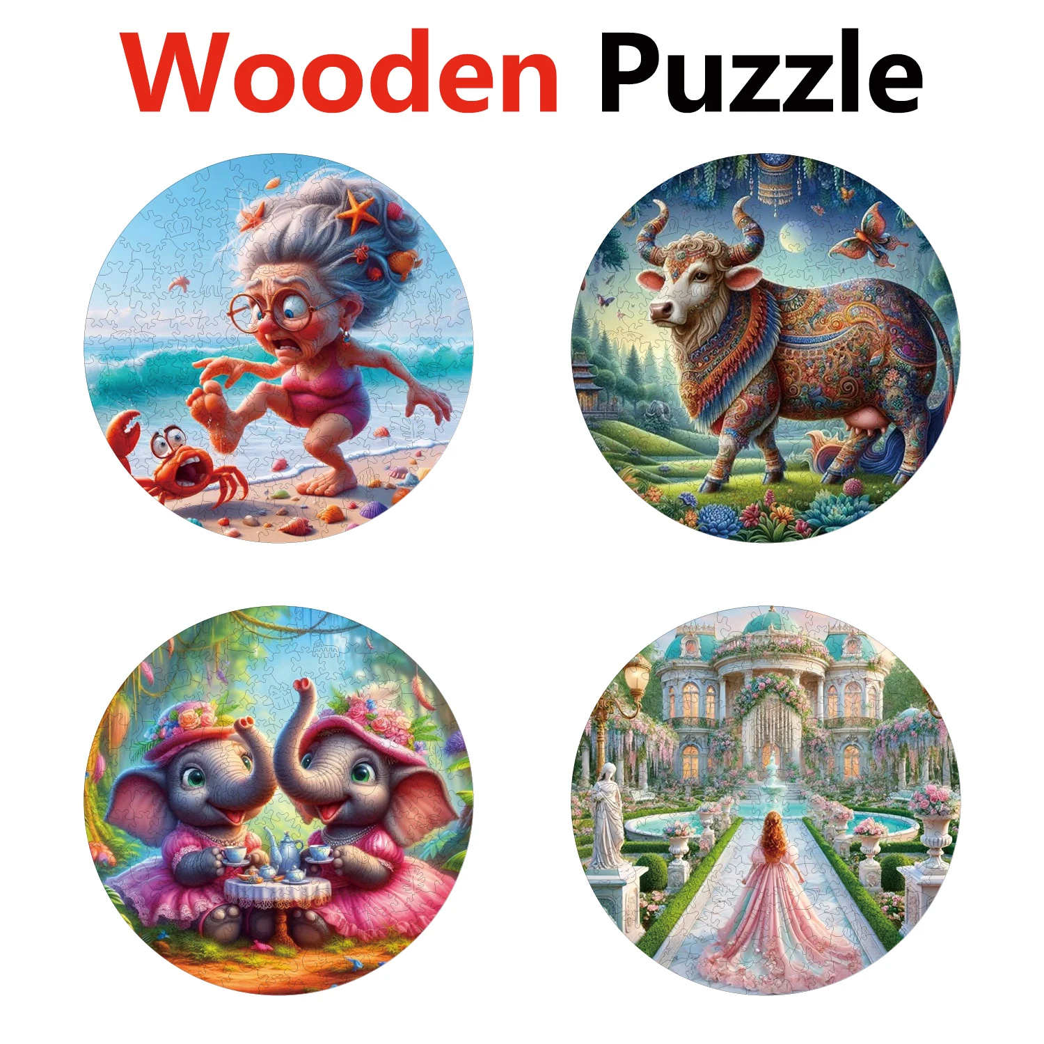 

Пазлы с изображением молочной коровы, слона, принцессы, животных, высококачественная головоломка, деревянный пазл, лучший рождественский подарок
