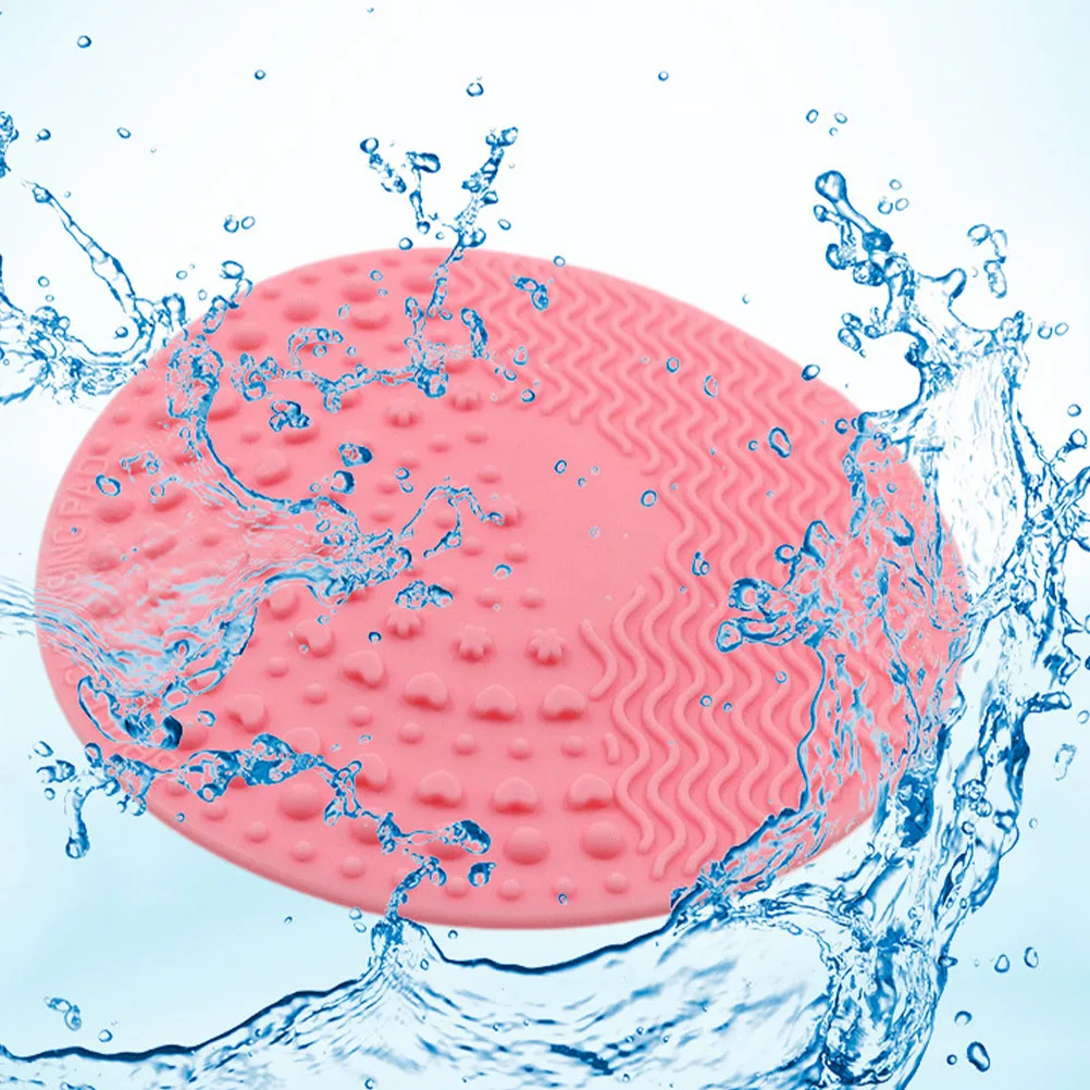 

2pcs Cleaning Pad Practical Silica Brush Rinsing Pad Gel Tool Lightweight Home Salon Makeup Brushes Cleaner Cushion