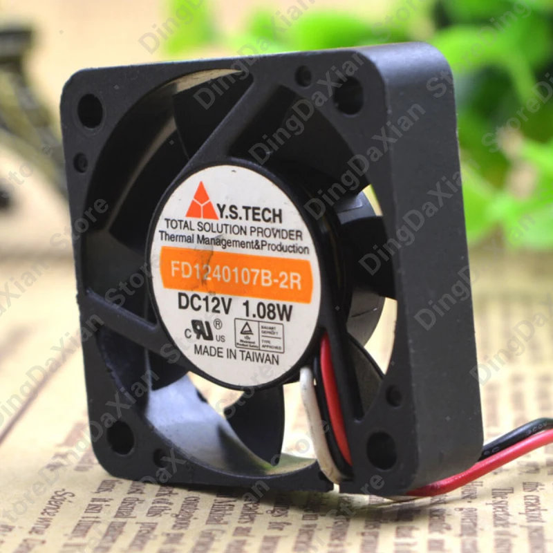 D For Y.S.TECH FD1240107B-2R | 12V 1.08W | 4CM | Industrial Chassis Cooling Fan 1PCS