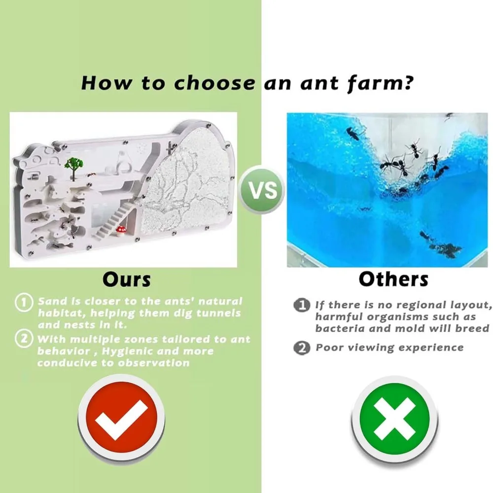 Large Viewing Area Ant Farm Castle Educational Science Gifts Plastics Ant Colony Observation Kits Ant Farms Care for Live Ants
