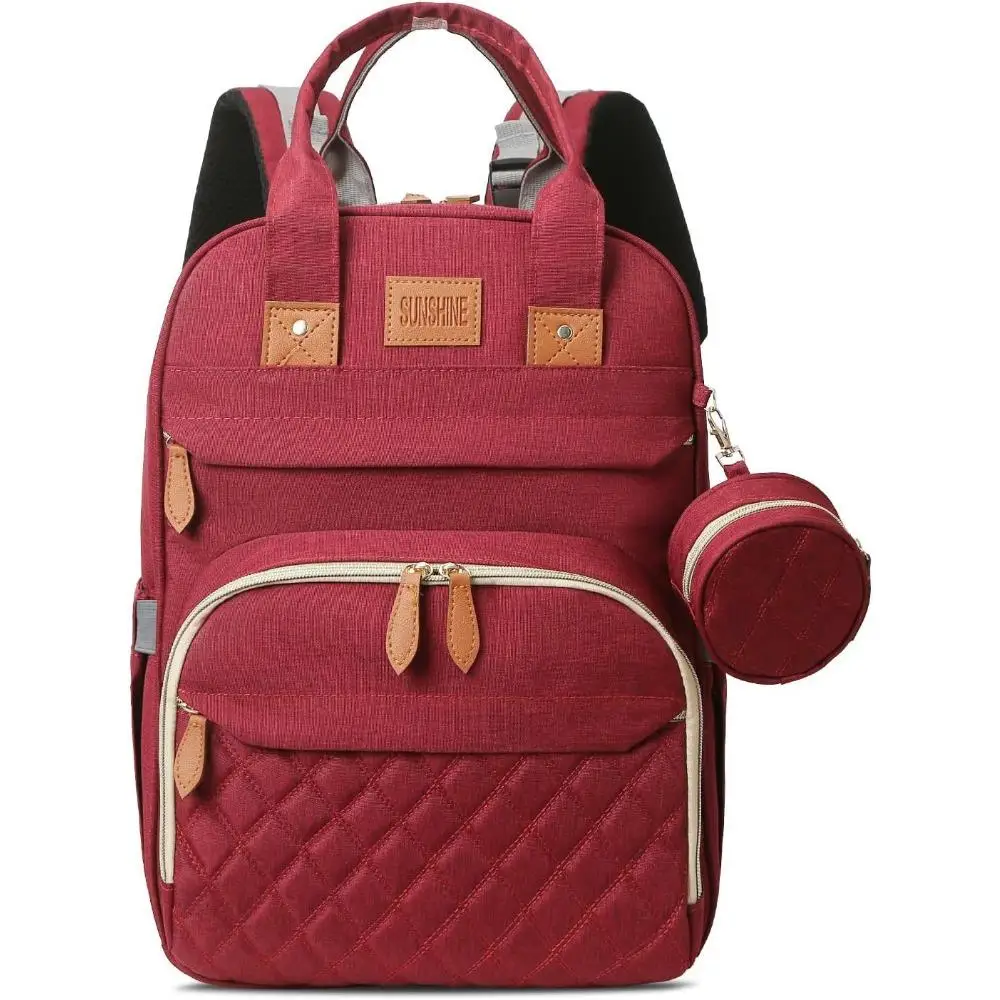 RsenFremior Large Diaper Bag with Changing Station, Foldable Diaper Bag Backpack with Bed ,Diaper Bag with Insulated Pockets