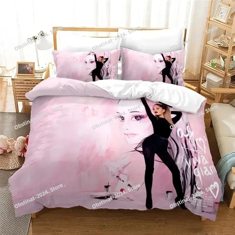 

Fashion Sexy Girl Ariana Grande Bedding Set Printed Bed Set With Pillowcase Duvet Cover Soft Single Double Queen Super King Size