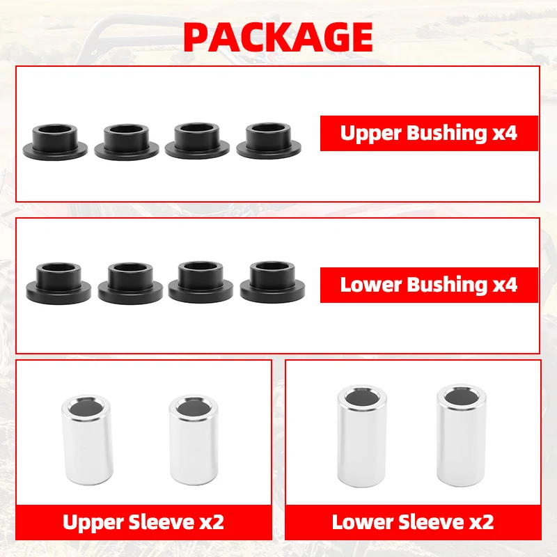 Suku Cadang ATV 7042078 7042333 Kit Lengan Bushing Lengan Ayun Peredam Kejut Aluminium untuk Polaris Ranger 1000 900 800 700 570 500 XP