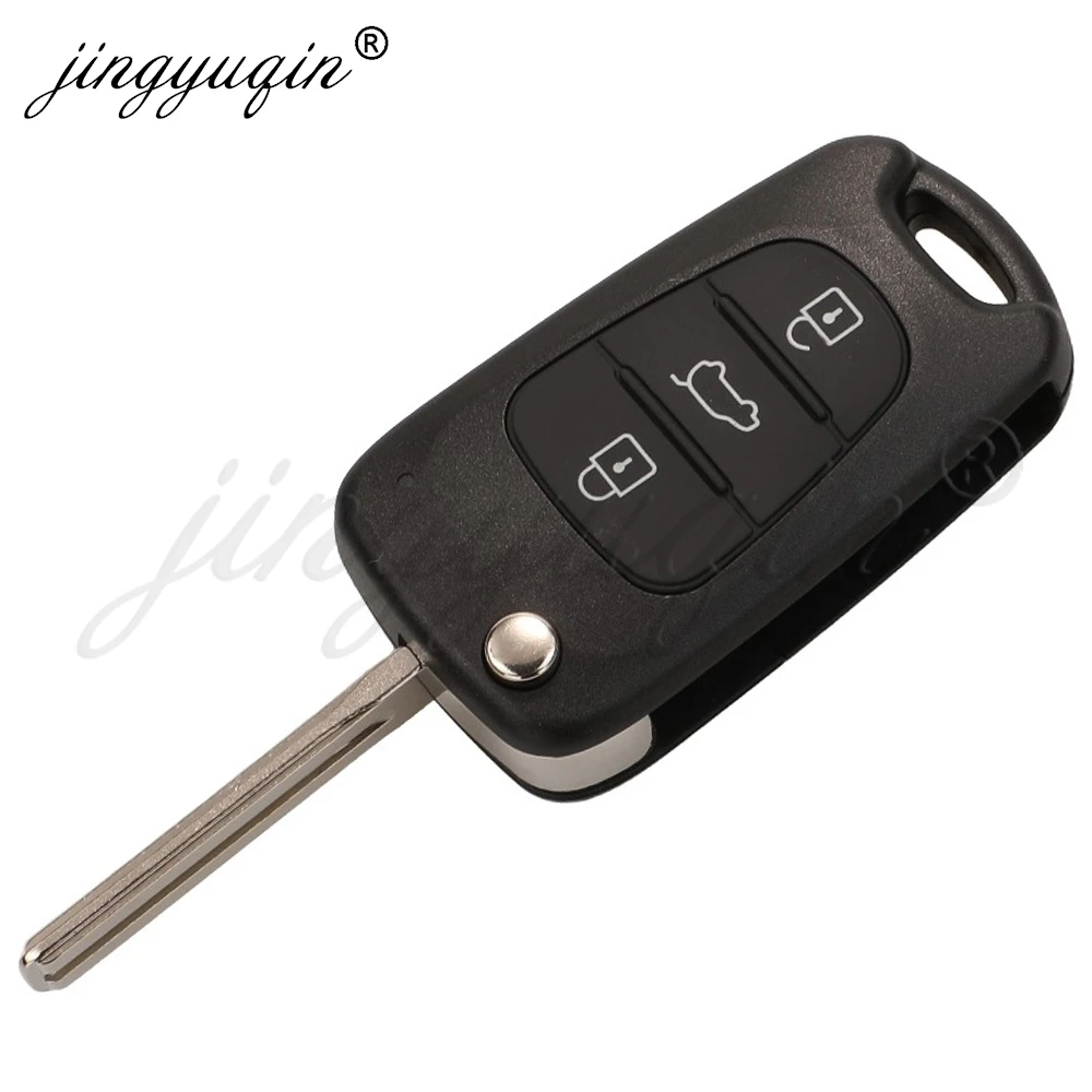 jingyuqin 433MhzASK Flip Remote Car Key Fob for Hyundai i30 2007–2013 Azera 2011 Elantra 95430-2L600/2L650/1K000/1K001 ID46/4D6