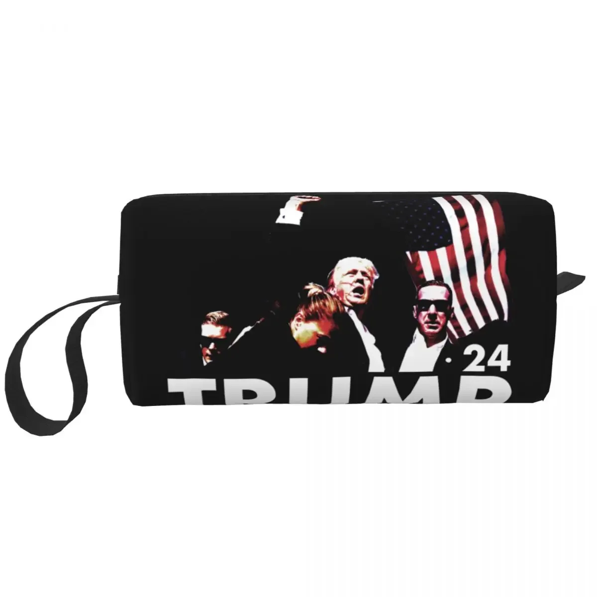 Custom Trump Will Be Back Travel Cosmetic Bag Women American USA Toiletry Makeup Organizer Ladies Beauty Storage Dopp Kit