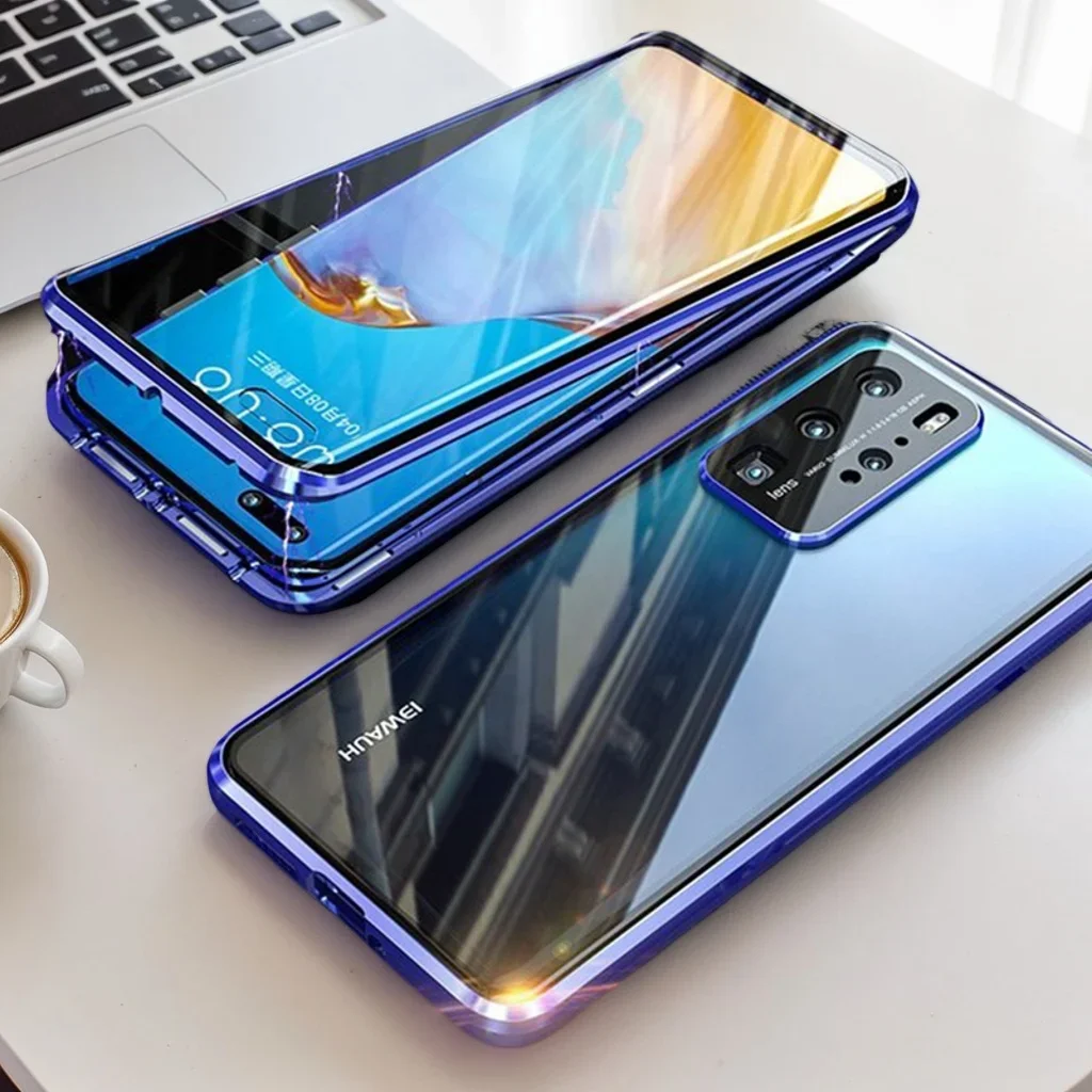 

360° Double Sided Transparent Glass Magnetic Phone Case For Honor magic 4 5 Ultimate 6 Lite 7 Pro Metal Lens Protector Cover