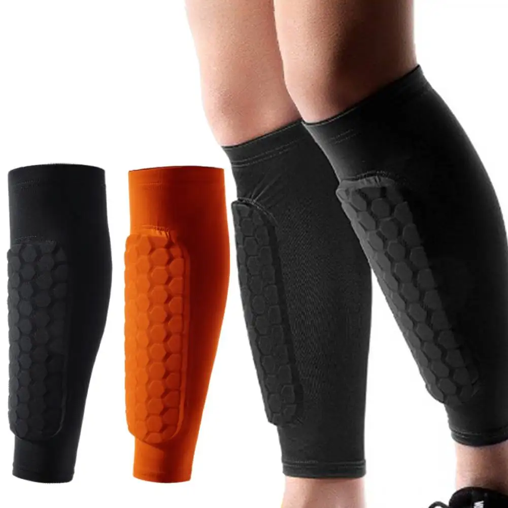 1pc Outdoor Sports Football Basketball Soccer Shin Guard Pads Honeycomb Running Leg Calf Protective Gear Sleeves