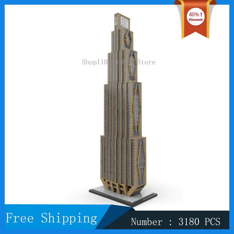 

270 Park Avenue 1:800 Scale JPMorgan Chase Building Model Block Set City Street View Building Collection Toy Gifts