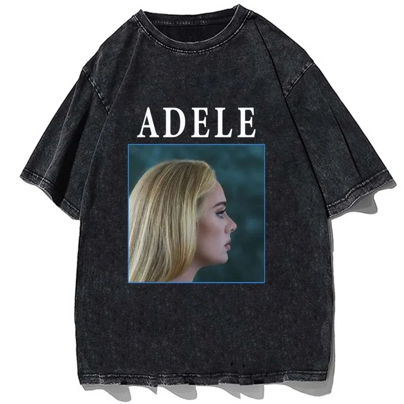 Adele The World Tour Shirt Music Tour Gifts for Fan Rapper T-Shirt Summer Oversize Cotton Tees Men Short Sleeve Tshirt