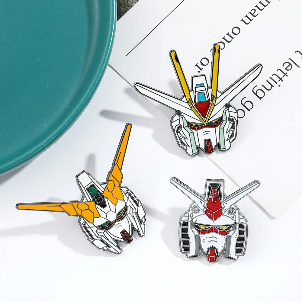 Mobile Suit Gundam Unicorn Enamel Pins Gundam RX-78 Metal Brooch Badge Fashion Jewellery Backpack Accessories Gifts