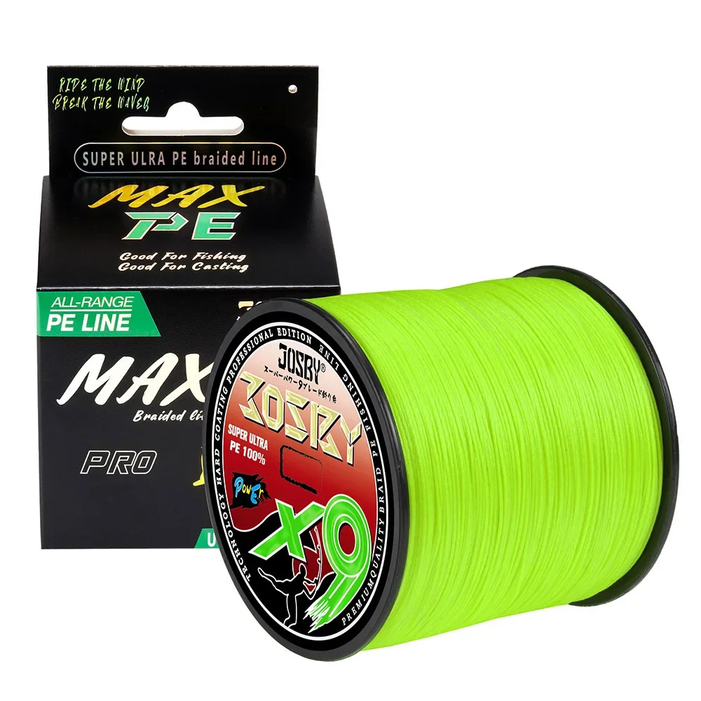 JOSBY 8/9 Strands 300M 500M 100M PE Braided Multifilament Fishing Line Japan Multicolour  Weave Extreme Super Strong Wire Pesca