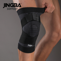 1 Pc Elastic Breathable Knee Support Sleeve with Adjustable Straps