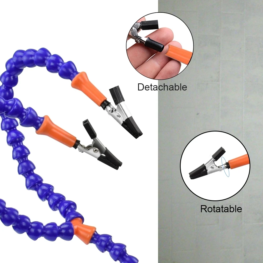 حامل لحام Newacalox-PCB ، مكبر 3X مع ضوء LED ، يد مساعدة في اللحام ، لحام ذراع مرن ، أداة مستعملة