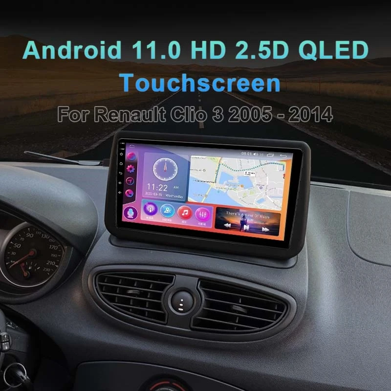 MAMSM 2K QLED Android 12 Car Radio For Renault Clio3 2005 - 2014 Multimedia Video Player navigation GPS Carplay Autoradio Stereo