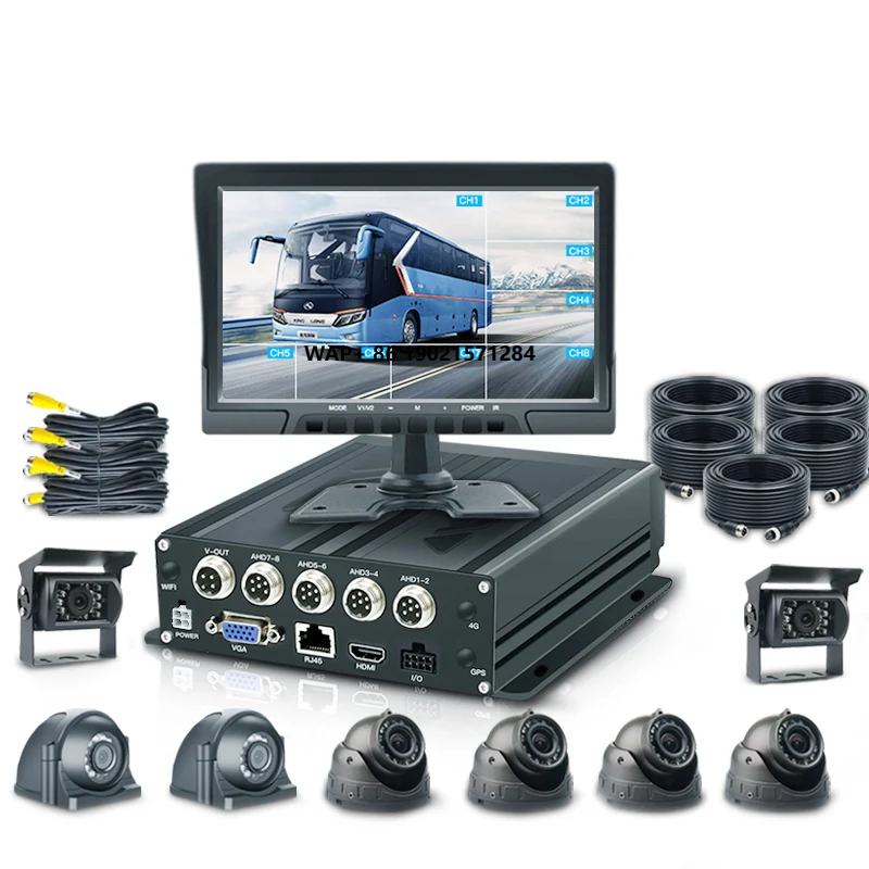 

Fast Delivery Car VGA Monitor SD Local DVR 8 Cameras Heavy Vehicle 8CH MDVR Large Angle AHD 1080P For/heavy/school Bus