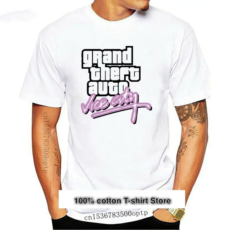 

Camiseta с отличным качеством 016872 Grand Theft Auto, верхняя часть из лайкры, хлопковая рубашка Gta Vice City 2024, стиль artesanal, nueva