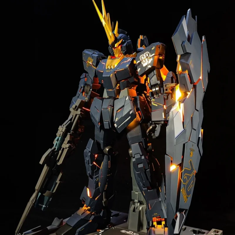 In Stock PG 1/60 Reprint Rx-02 Unicorn Banshee Anime Action Figure Assembly Model Skeleton Plastic Toy for Collectors