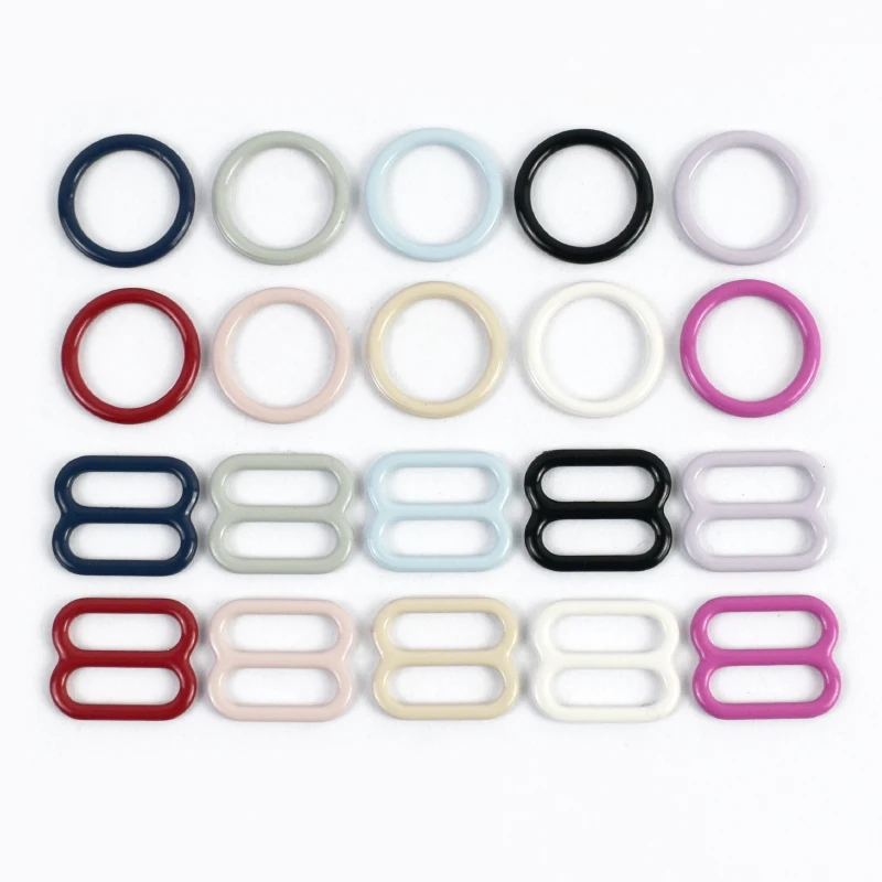 

100/200P 10mm Color O Ring Buckle for Bra Dress Skirt Connect Buckles Underwear Strap Adjuster Hook Garment DIY Sewing Accessory