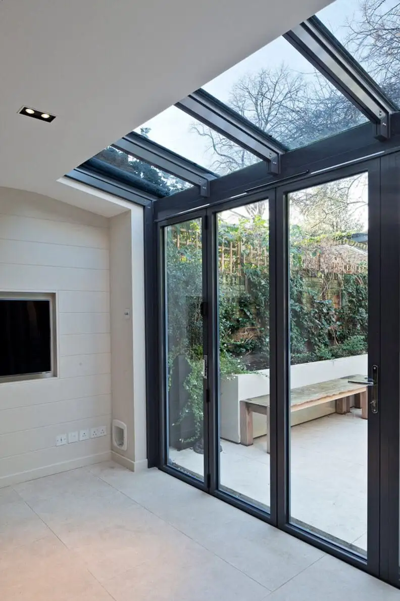 

Factory Supply Double Glazed Aluminum Frame Patio Accordion Folding Doors Outdoor Soundproof Glass Panoramic View Entry Door