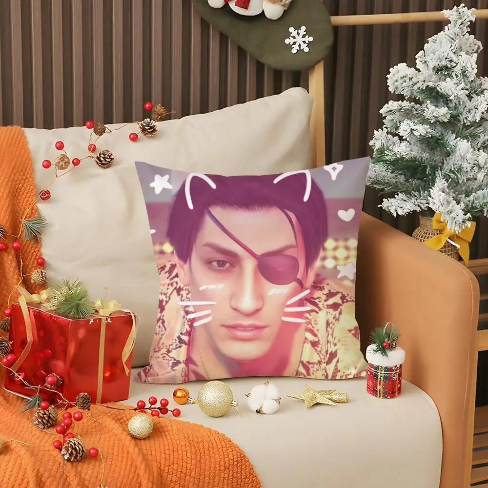 الحب G-Goro Majima Y-Yakuza كيس وسادة لينة أفخم النسيج الوجهين غطاء الوسادة المطبوعة الشتاء الدافئ أريكة كيس وسادة