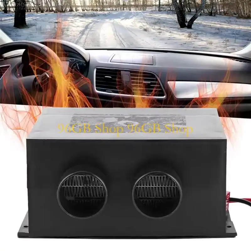 96GB Car Heating Fan Windshield Defogger Heating Dryer Vehicle Interior Accessory