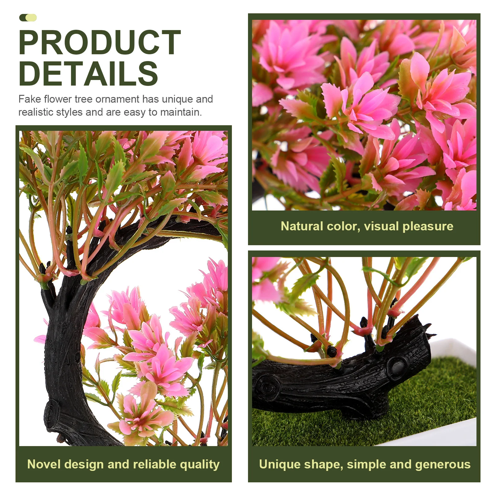 

Realistic Artificial Potted Plant Decor Fake Bonsai Adorn For Home Desktop Decorative Flower Tree Ornament