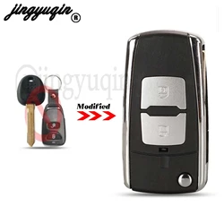 jingyuqin 2Buttons Modified Flip Remote Car key Shell Case Fob For Hyundai Elantra Santa FE Atos Traje KIA With Right Blade
