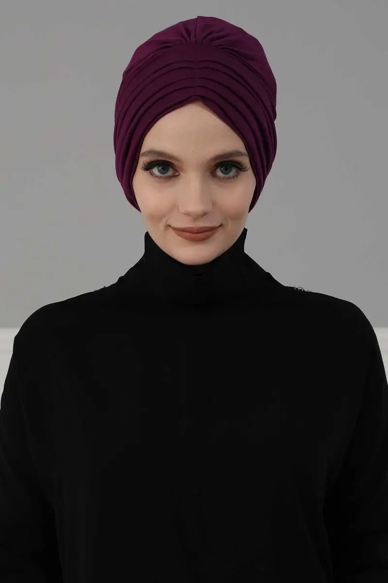 osso penteado plissado roxo