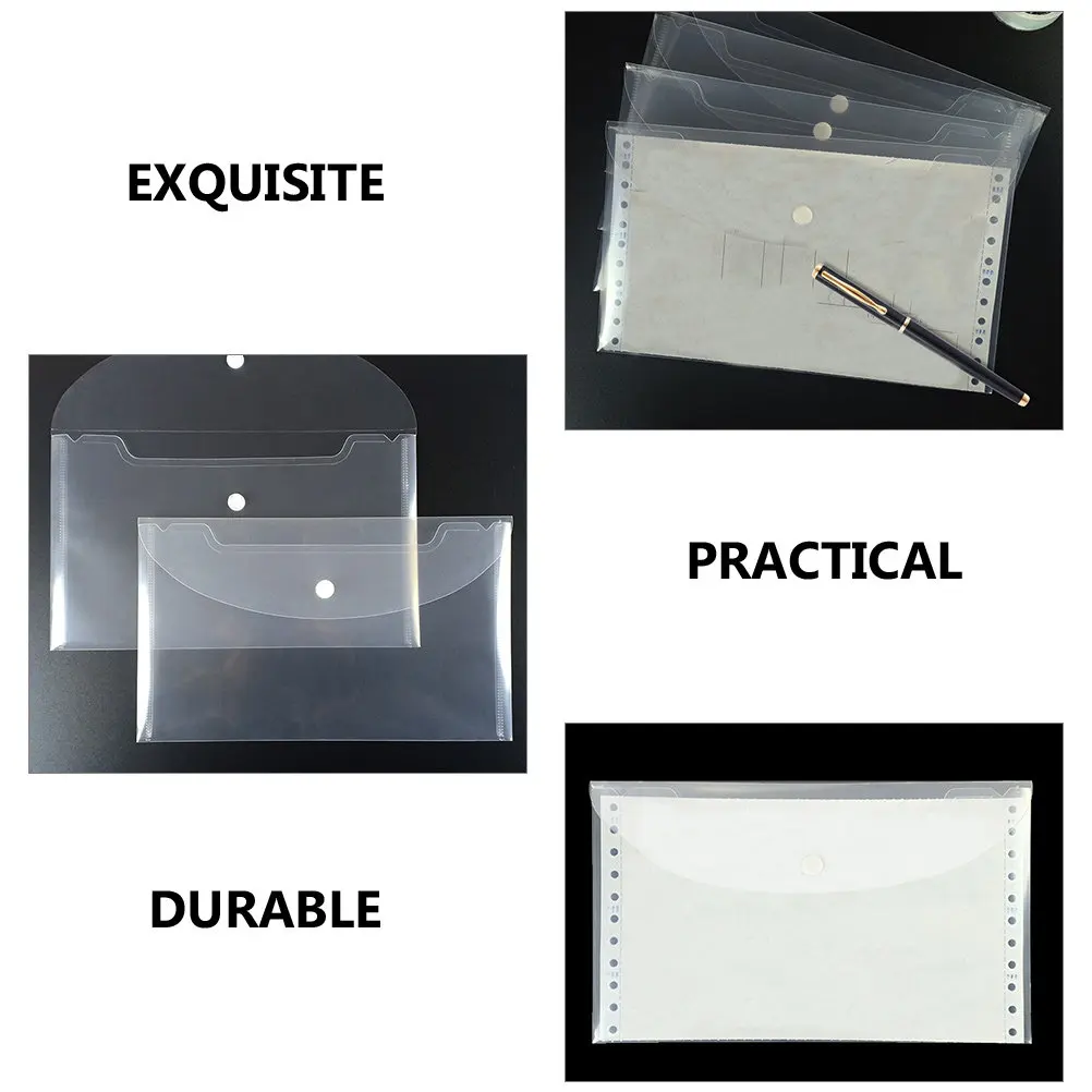 

20 шт. прозрачных пакетов-органайзеров для чеков, многофункциональные папки-контейнеры для счетов, документов, квитанций, кредитных карт, наличных, наклеек