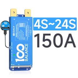 Daly Smart Balance BMS UART RS485 Bluetooth WiFi CANBUS LCD Dispay for 8S 14s 16S 20S 150A Lifepo4 NMC Rechargeable Batteries