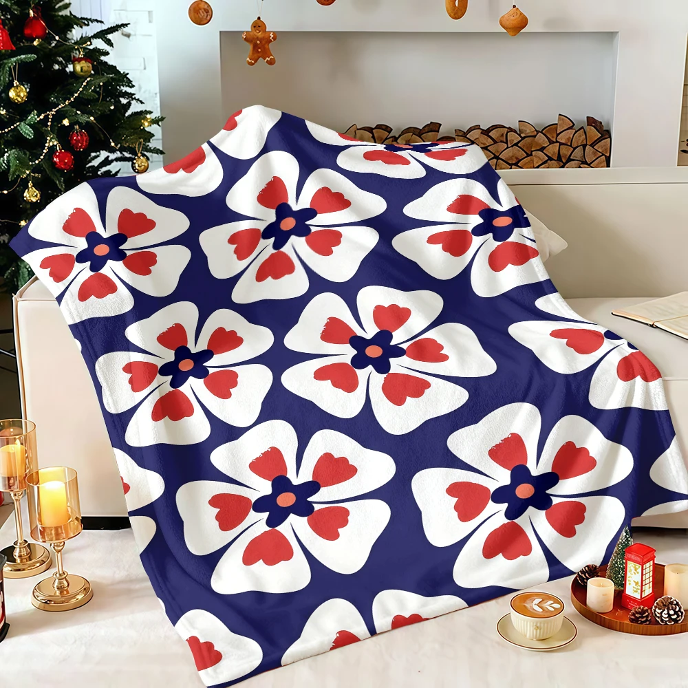 Retro Design Halloween Fleece Thanksgiving Breathable Fuzzy Blanket Ideal for Christmas Tree Holiday Party Decoration