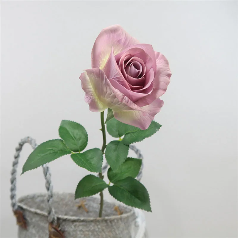 

Simulation Flowers for Desktop Decoration, Artificial Rose, Single Branch, Simple Desktop Ornaments, Wedding Holding Flowers