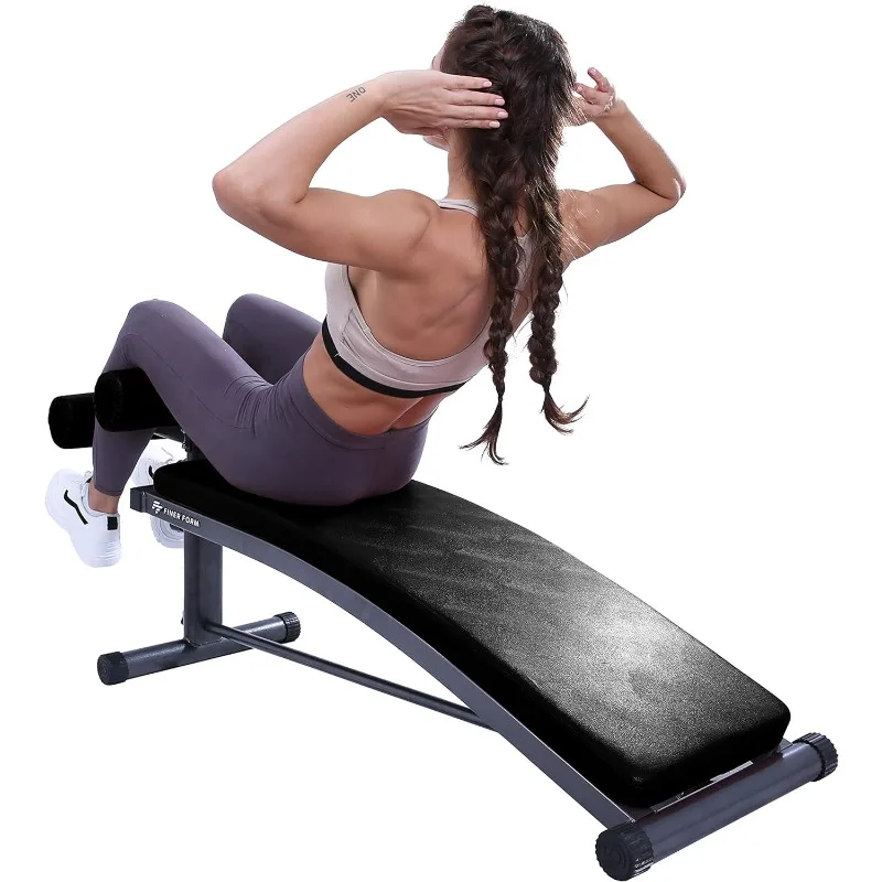 

Finer Form Gym-Quality Sit Up Bench with Reverse Crunch Handle - Solid Ab Workout Equipment for Your Home Gym