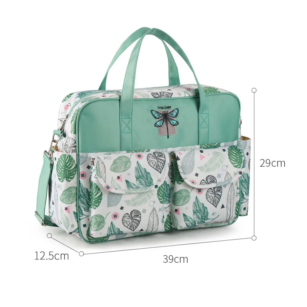 Waterproof nylon printed shoulder mother bag cross-body hand-held maternity and baby bag with large capacity mommy bag