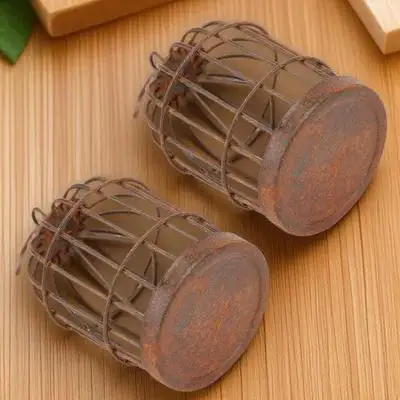 

2Pcs Iron Art Birdcage Miniature Micro Landscape Adornment Creative Design for Indoor Outdoor Garden Decor DIY Accessory