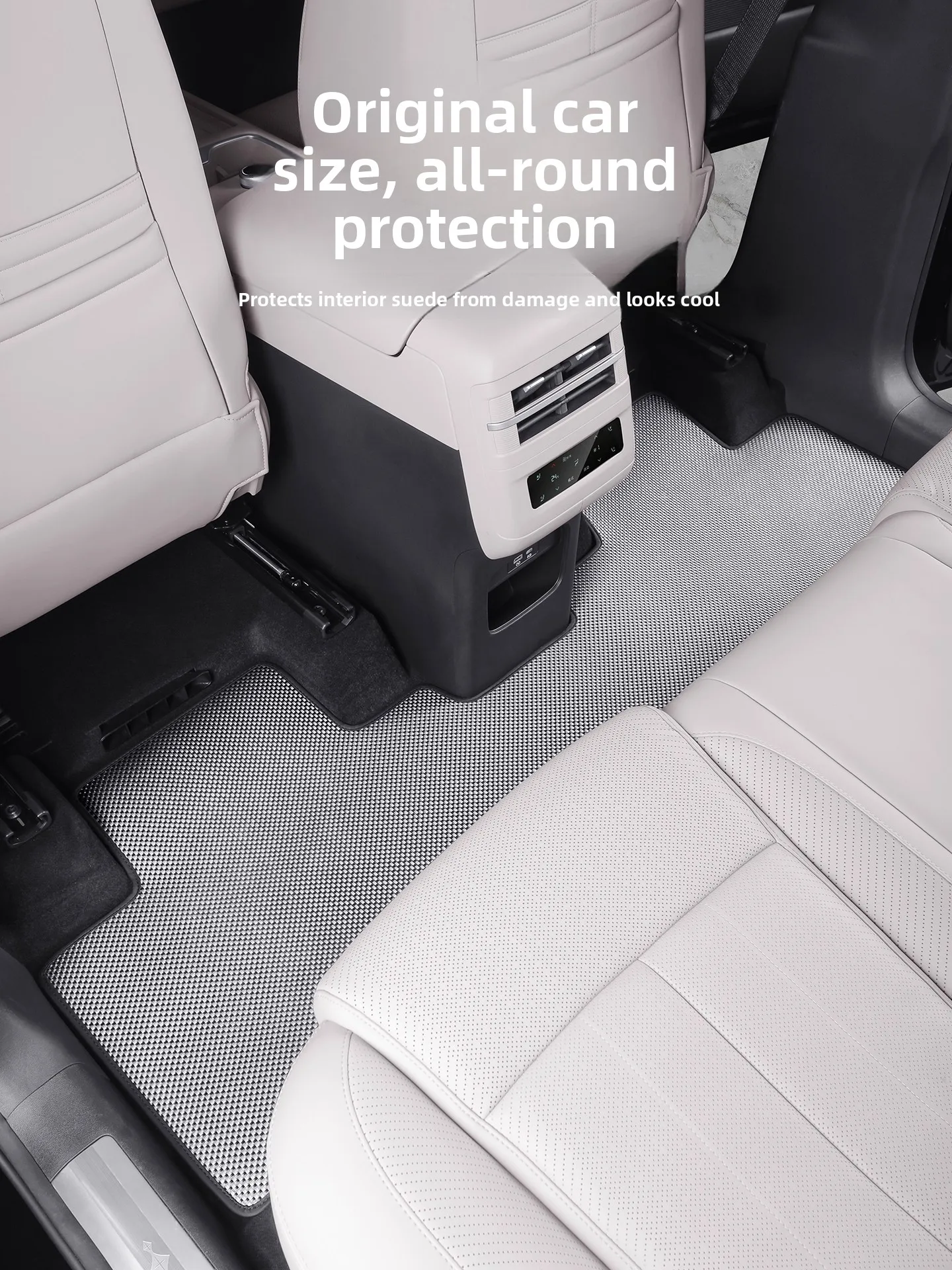 For BYD Ti7 Leopard 7 Car Foot Mat Cargo Pad TPR Carbon Wire Patterned Trunk Cushion Wear Resistant Carpet Modification Parts
