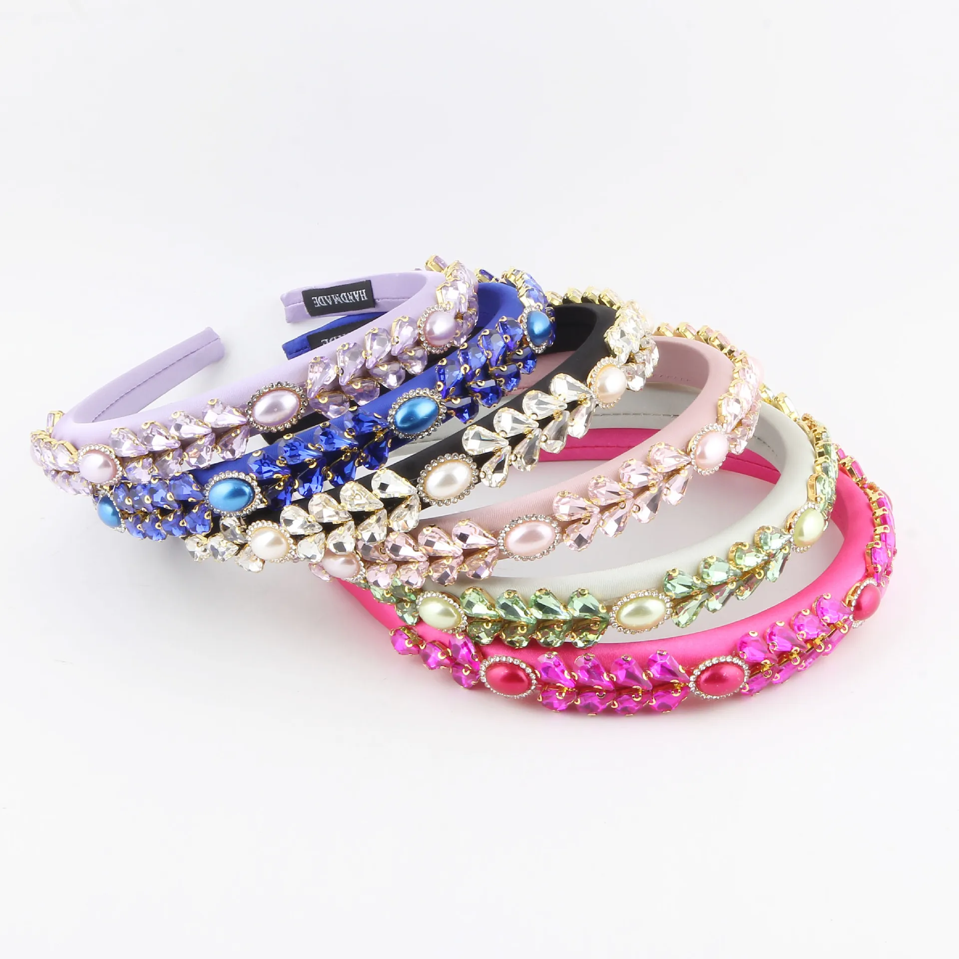 New fashionable multi-color rhinestone headband, small full diamond light luxury and beautiful headband, hairband female wholesa