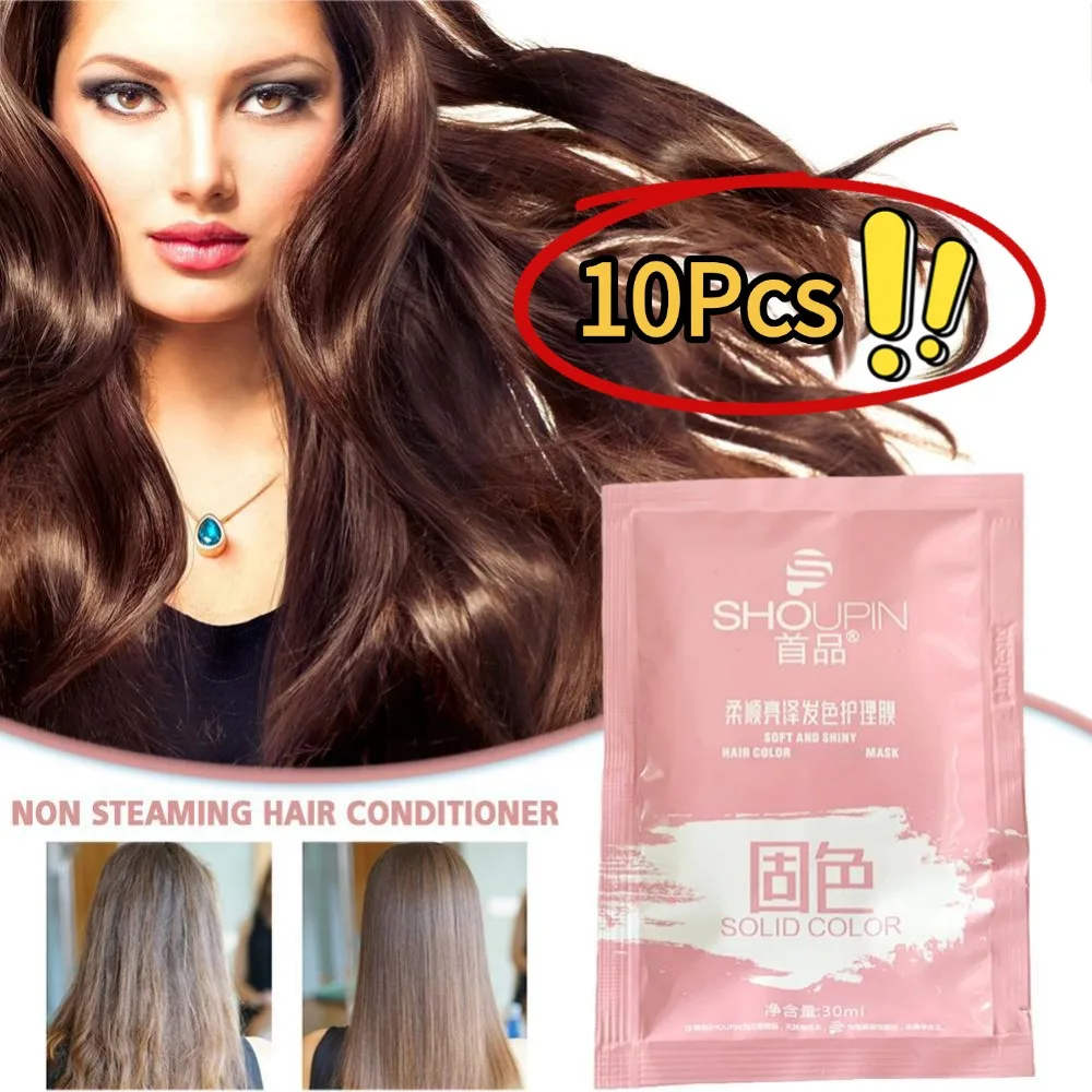 

10Pcs Magical 5 Seconds Hair Mask Keratin Repair Damaged Frizzy Hair Soft Smooth Shiny Nutrition Deep Nourishing Hair Root Scalp