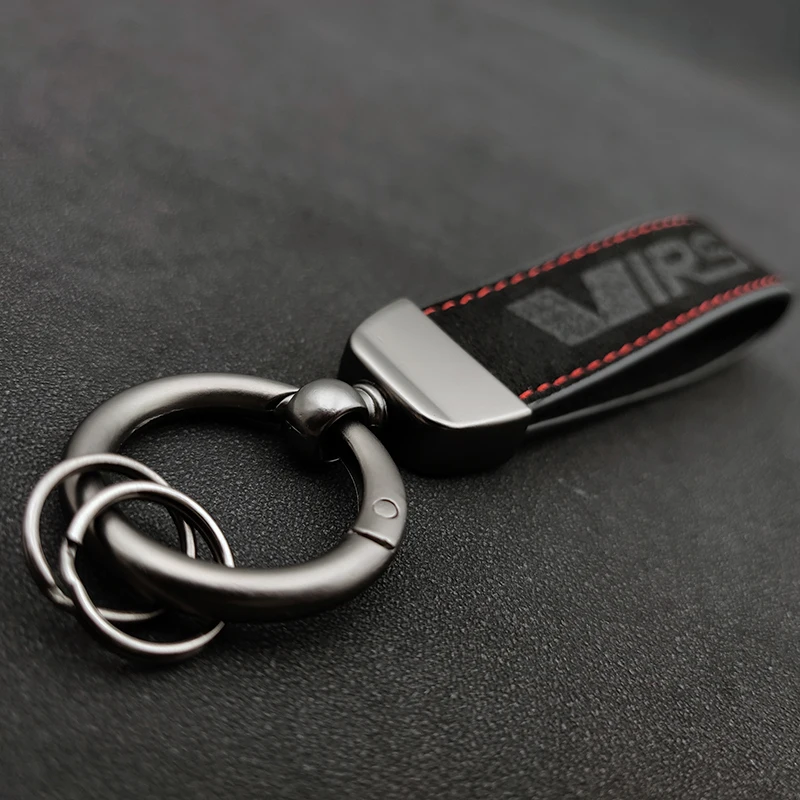 Luxury Suede Leather VRS Keyring Car Keychain For Fabia Superb Kodiaq MK1 MK2 MK3 Octavia VRS Keychain Accessories