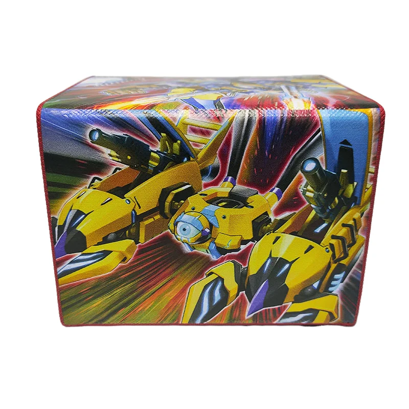 Yu-Gi-Oh! DIY Leather card storage box WS Anime Game Collection Card Box  White Forest CYBER DRAGON Large capacity storage box