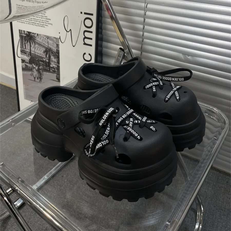

2026 New 10cm Thick Sole EVA Clogs for Women Closed Toe Non Slip Casual Outdoor Summer Platform Slides