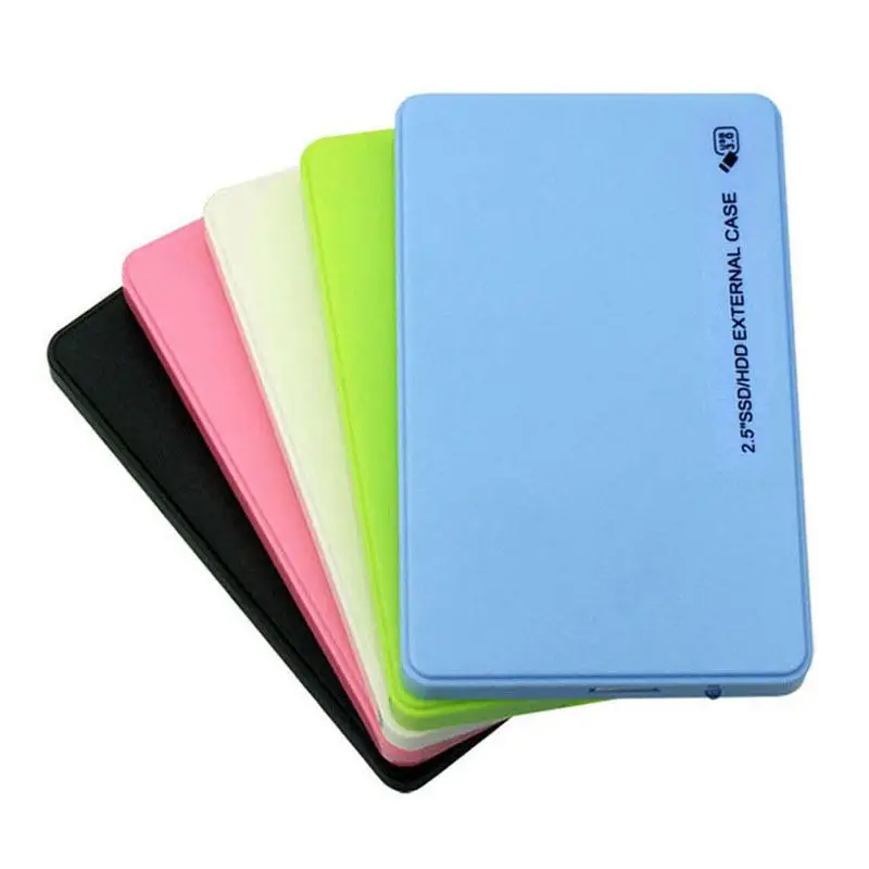 High-Capacity 2.5 Inch USB2.0 SATA HDD SSD External Hard Drive Case for Laptop with Tool-Free Setup