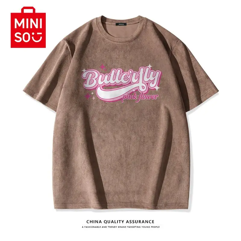 Mininstants Barbie T-shirt à manches courtes pour hommes et femmes, pur coton, col rond, décontracté, mode décorative, demi-manches, été