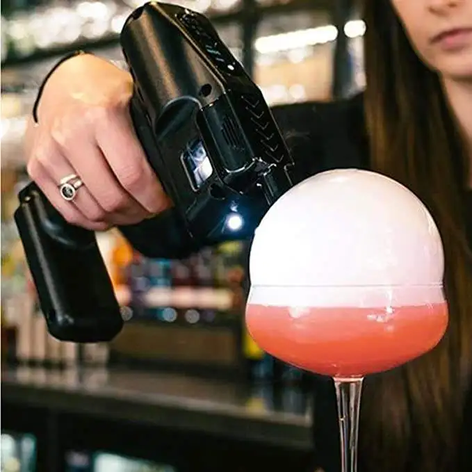 Flavour Blaster Bar Accessories Wine Mixer Hand-Held Smudging Smoke Making Cocktail Molecular Cuisine Smoked Bubble Gun Machine