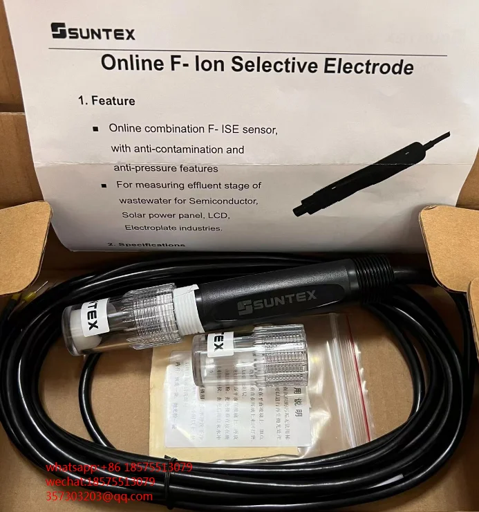 FOR SUNTEX 8-PROCESS F On-line Fluoride Ion SELECTIVE Electrode /PT1000/5M it-8100 NEW 1 PIECE