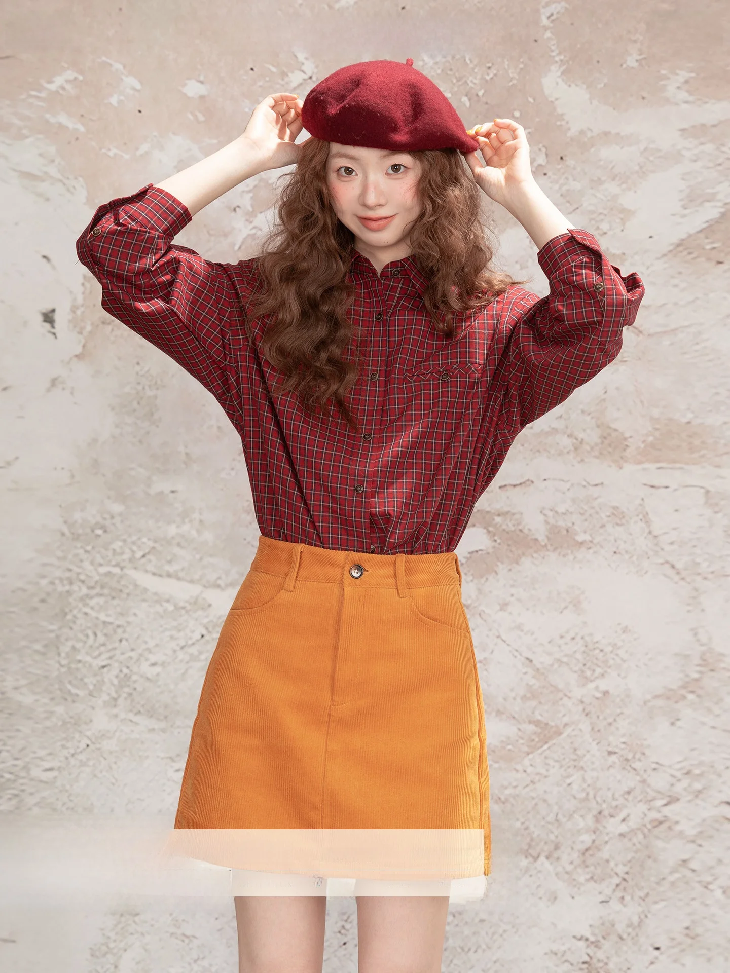 

Женская рубашка Loveheynew с длинными рукавами в красную полоску, свободного кроя, винтажный стиль, осенне-зимняя модная блузка в стиле рокабилли