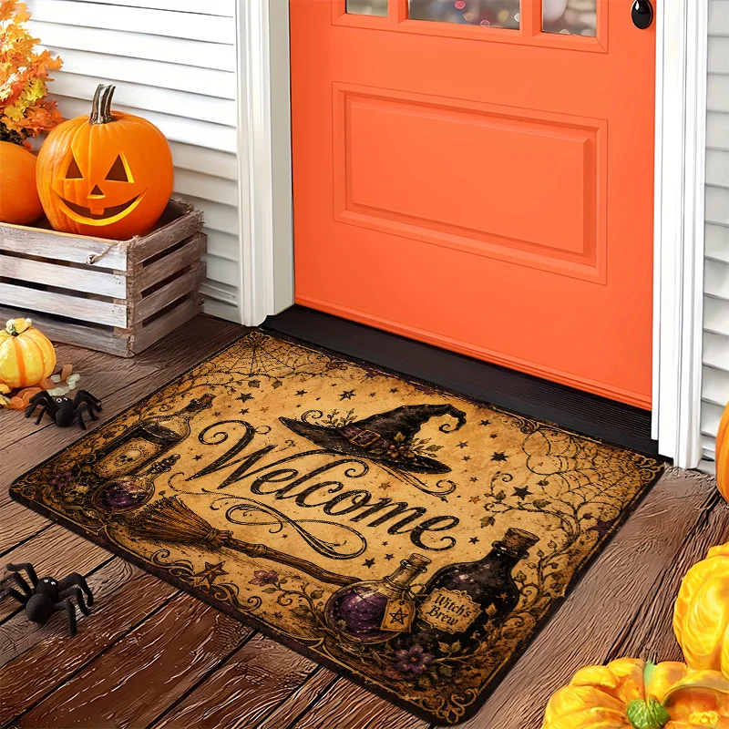 Witch Hocus Pocus Doormat Halloween Front Door Back Door Welcome Rug Bedroom Living Room Home Decor Floor Entryway floor mat