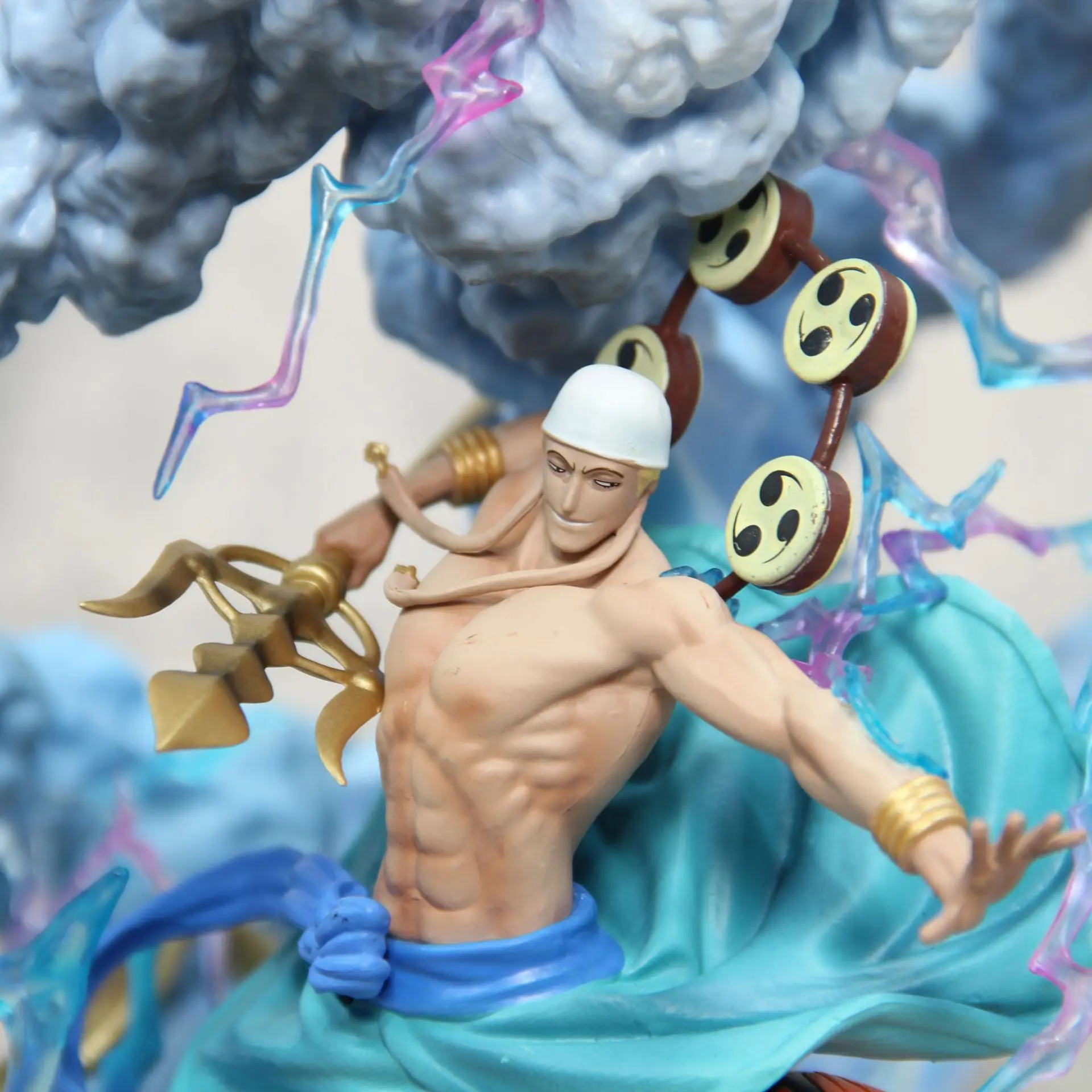 37cm Ls One Piece Enel Thunder God Combat Anime Figurka Model Duża Statuetka Chłopcy Kolekcja Dekoracja Pulpitu Ozdoba Zabawki Prezenty