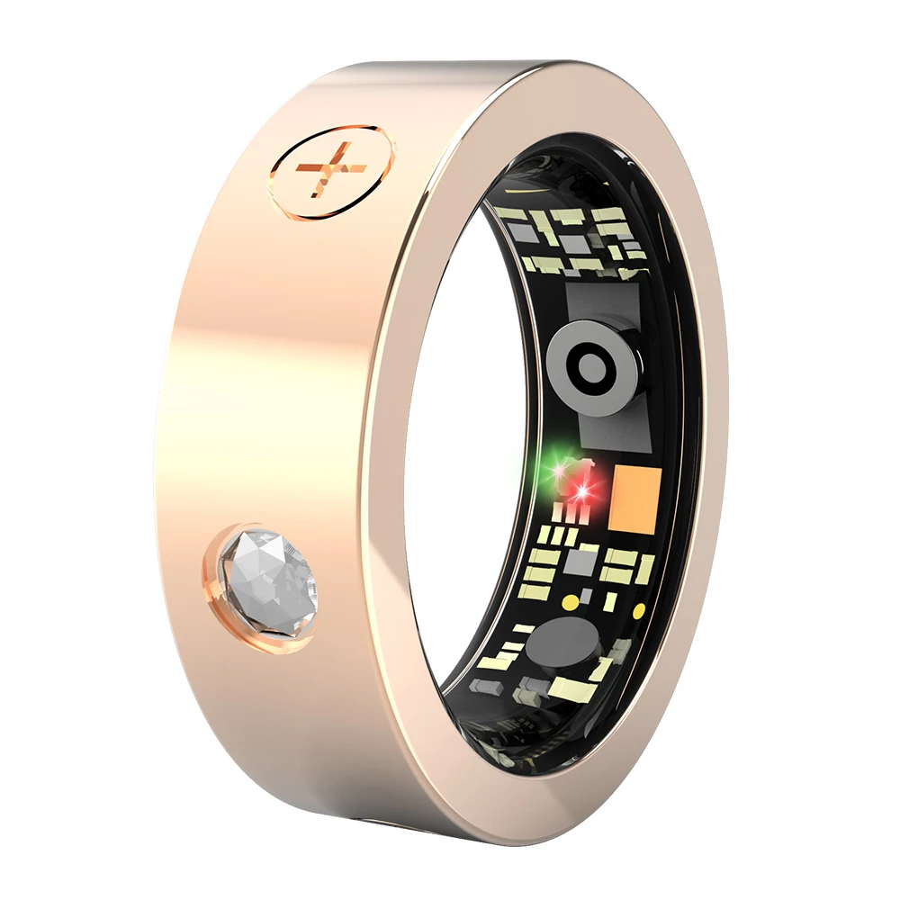 Anello intelligente avanzato per il monitoraggio della salute della frequenza cardiaca, dell'ossigeno nel sangue, il monitor del sonno, impermeabile 5 ATM, fitness unisex indossabile